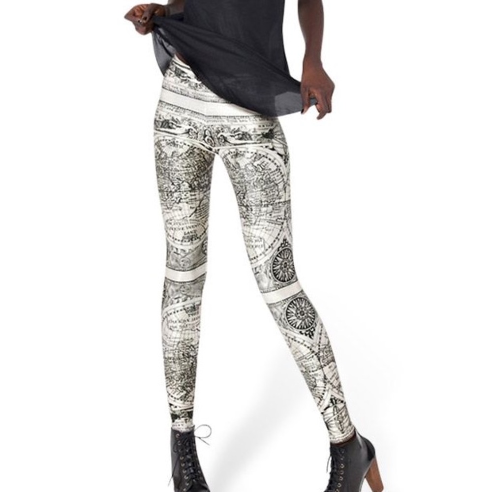 Black Milk ancient maps leggings